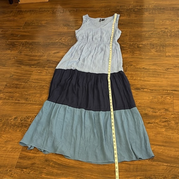 New Directions Color Block Sleeveless V-Neck Maxi, Sz. M. - Picture 9 of 11